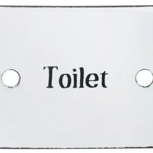 Emalje skilt Toilet