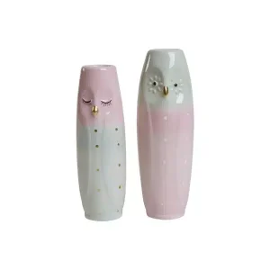 Speedtsberg Keramik vase med ugle Rosa