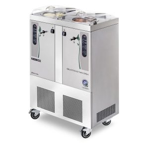 Isemaskine med kompressor Gelato 5+5K Twin i-Green 14 liter
