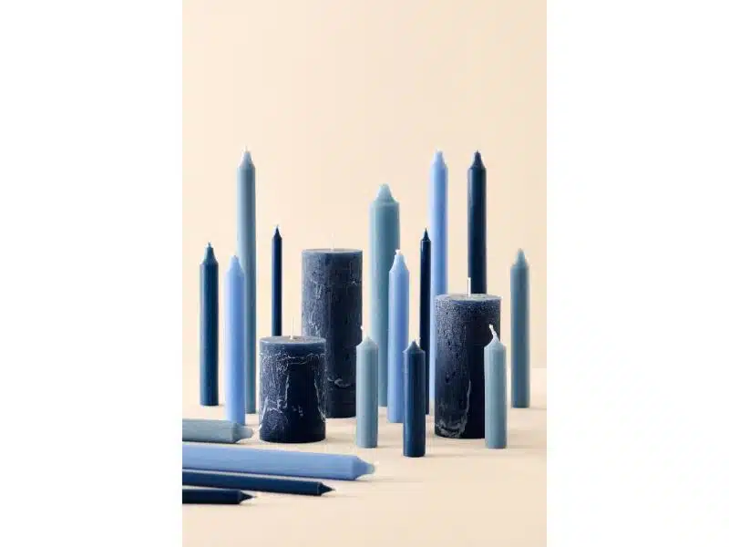 Rustik bloklys 14 cm Cornflower - Billede 3