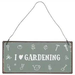 Metalskilt I love gardening