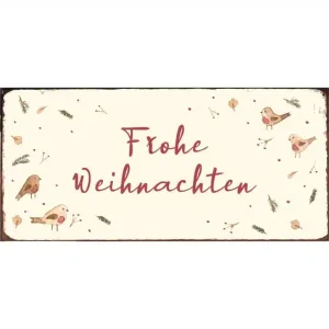 Metalskilt Frohe Weihnachten