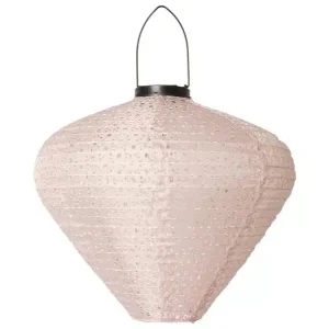 Lanterne med solceller Konisk Lys Pink